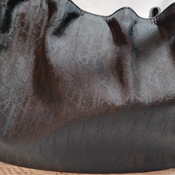 CHRISTIAN DIOR Black Canvas LOGO Bag - Picture 7 of 15